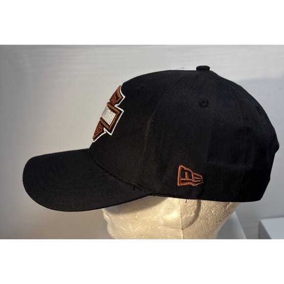 Harley Davidson New Era Hat Black Adjustable Snapback Embroidered Logo - Picture 5 of 8